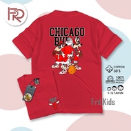 FRD.KIDS - Chicago Bulls Boys T-Shirt Baju Budak Lelaki Tshirt Budak Lelaki