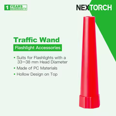 Nextorch Traffic Wand for Flashlight, Hollow Design on Top, Suits for Torch with 33–38mm Head Diamet