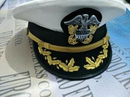 美軍軍用品-美國海軍中/上校白色軍常服大盤帽-海軍/陸戰隊-空軍-陸軍