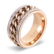 Haigivesoon Anxiety Ring,Spinner Ring Fidget Ring Fidget Rings for Anxiety with Rose Gold Plated and