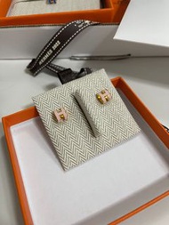 Hermes mini pop H earrings 耳環 粉紅金 pink gold