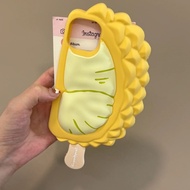 3D Creative Durian Ice Cream Popsicle Phone Case Compatible for iPhone 15 14 13 12 Pro Max 11 15prom