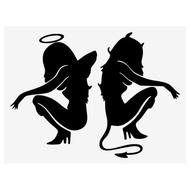 Personalized Car Sticker Angel and Devil Style