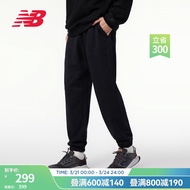 NEW BALANCE 官方运动裤男款宽松百搭休闲简约长款针织卫裤AMP33381 BK AMP33381 M