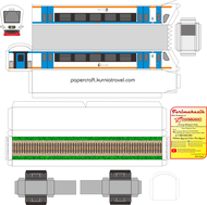 Pola kertas Papercraft Kepala Kereta Bandara