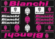 Bicycle Replacement Decal Set Adhesive Vinyl Sticker Compatible for Bianchi Frames Pink (Matte)