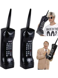 1個可充氣行動電話,80年代復古派對裝飾道具