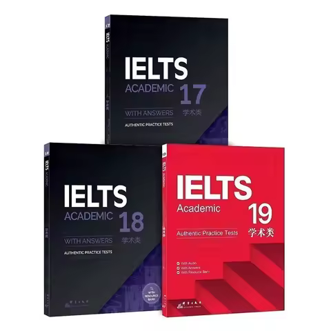 1 book English Ielts 17/18/19 Academic Speaking Listening Reading Writing Study Book Workbook Authen