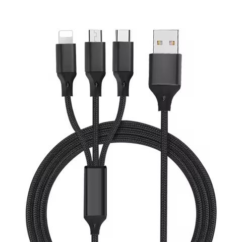 3in1 USB Cable for iPhone 14 13 12 Pro Max USB To Type-C Charge Cable for Huawei Data Cable
