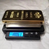 {UU61} Swiss Gold Bar Simulation 1 Kilo Gold Solid Pure Copper Plated Gold Bank Sample Gold Nugget G