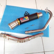 Exhaust NLK black 51mm for Sonic 150 Rs150 Raider 150 fi carb Exciter 150 Y15ZR Lc135 Spark 135 Brix