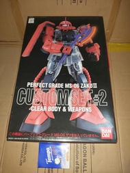 高達 Gundam PG 1/60 Perfect Grade 馬沙 專用 紅彗星 量產型 渣古 用 Zaku 2 II MS-06S Custom Set #2 Clear Body & Weapo