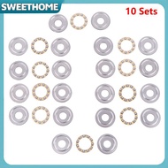 SWEETHOME 10Sets Thrust Ball Bearing F8-22M 7 F8 22m Inner Diameter 8mm Plane Planar Miniature Axial
