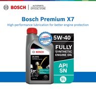 Bosch Premium X7 5W40 API SN Fully Synthetic Engine Oil  Minyak Hitam Enjin Kereta (4L/1L)