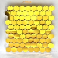 TYJC Sequin Panel Wall Decor, Silver Gold Glitter Sequin Backdrop,  PET Hexagon Photo Backdrop Weddi