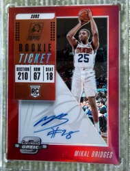 Panini Mikal Bridges RC NBA card 籃球球星卡 球員卡 /149 NBA card 籃球球星卡 球員卡