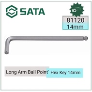 L Key 14mm 81120 Long Arm Ball Point Hex Key 14mm Sata Tools