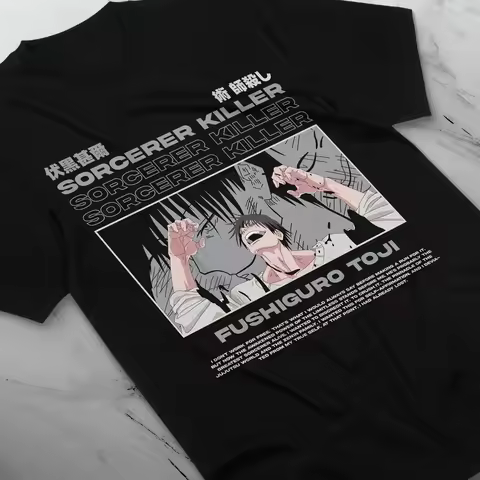 Toji Fushiguro Jujutsu Kaisen Satoru Gojo T-shirt Japanese Manga Gift Tee Graphic T Shirts Oversized