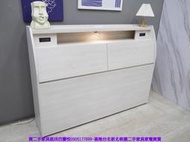 【新北二手家具】百豐悅 台北二手傢俱-二手 床頭箱 白梧桐 5尺 標準雙人 床頭櫃 床組床架 土城二手家具 永和二手家具