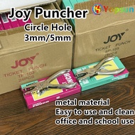 JOY One Hole Hang Tag Puncher 3mm/5mm Ticket Puncher Circle Metal Fastener Hole Puncher Quality