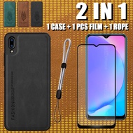 Leather Case 2 IN 1 For VIVO Y1s VIVO Y91C VIVO Y91i VIVO Y93/Y93s with Ceramic Screen Protector and
