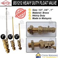 CITY BS1212 Heavy Duty Brass Float Valve Water Tank Tangki Air Pelampung Bola Tangki 1/2" | 3/4" | 1