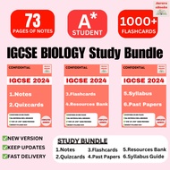 [Softcopy PDF📚] Cambridge IGCSE BIOLOGY 0610 A* Softcopy Study Bundle (Notes, Flashcards, Quizcards,
