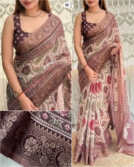UCs Designer NC Cotton Saree | Zari Jacquard Border | Ajrakh Print | Traditional Collection