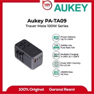 AUKEY PA-TA09 Universal Travel Adapter Type C 100W 4 In 1 EU US UK