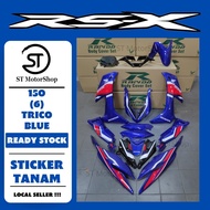 HONDA RSX RS-X 150 (6) TRICO BLUE COVER SET (STICKER TANAM) RAPIDO NEW ACCESSORY AKSESORI