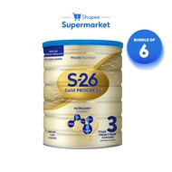 [Bundle of 6] Wyeth Nutrition S-26� Progress�GOLD� Stage 3 Growing-up Formula (1.6kg)