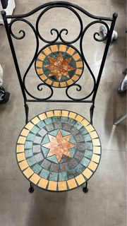 馬賽克圓桌椅套裝一枱兩椅