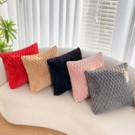 Woven Snowflake Velvet Solid Color Cushion cover 43x43cm, Office Sofas Waist Cushion cover