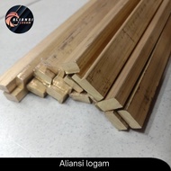 Brass Inlay 5x10x3500mm - Brass square 5mm x 10mm x 350cm