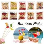 LIGHTHEARTED Cocktail Fork, Wooden Picnic Party Supplies Bamboo Pick,  Disposable Cocktail Pick Picn