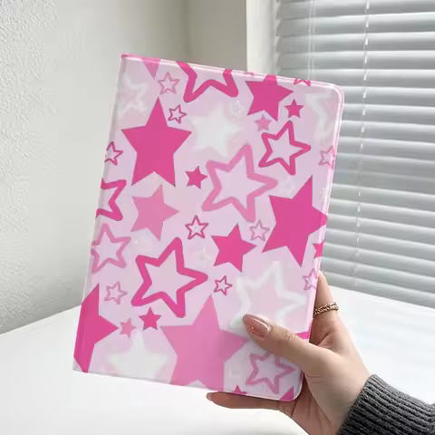 Pink Star Pattern For Samsung Galaxy Tab S11 S10 S9 S8 S7 S6 A11 A9 A8 Lite FE Plus Soft Inch Tablet