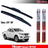 ที่ปัดน้ำฝน ใบปัดน้ำฝน ซิลิโคน ตรงรุ่น Nissan Navara NP300 2014-2020 ไซส์ 24-18 ยี่ห้อ Diamond กล่อง