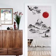 Japanese Cherry Door Curtain Fuji Mountain Paron Curtain Half Curtain Japanese Curtain Noren Feng Sh