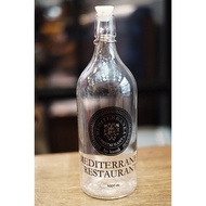 Mediterranean Glass Bottle Glass Bottle 1L Water Container