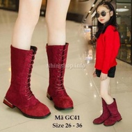 Red Boots for Girls 3 - 12 Years Old Korean Style GC41