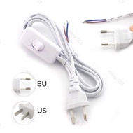 1.8m AC Power Supply Cord on-off Switch Two-pin Extension Cords Cable Type Adapter Line For LED Light lamp EU US Plug  SG9B3
