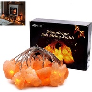 Himalayan Salt lamp Salt Rock Night Light USB Fairy Hanging String Lights for Bedroom,Crystal Stones Natural Pink Salt Lamp for Meditation,Yoga,Office, Bedside,Desk