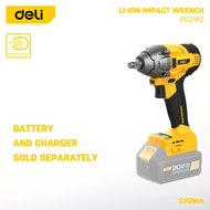 DELI Cordless Li-ion Impact Wrench with 3 Pcs Sockets (20V / 320Nm / 1/2" / 3000bpm / Brushless) DC2