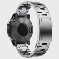 1PCS นาฬิกาสําหรับ Garmin Instinct 3 2X/Fenix 8 E 7 7X Pro QuickFit ไทเทเนียมสร้อยข้อมือโลหะ 22 มม.2
