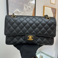 Chanel 經典黑金CF 中size 25cm 荔枝皮🖤