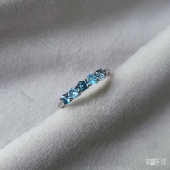 [Must Be Silver] Natural Topaz Sterling Silver Ring With International Certificate