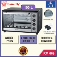 Butterfly 100L 2700W Electric Oven with Rotisserie &amp; Convection Functions - BEO-1001 BEO1001