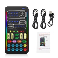 i9 Voice Changer Mini Multiple Audio Effect Bluetooth-Compatible Live Sound Cards Ultra-Thin Portabl