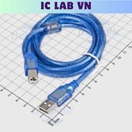 USB Type A Male Type B Cable Blue 1.5m Long Ic Lab VN