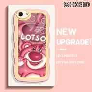 MHKEID Casing Ponsel untuk OPPO A83 A59 A55 A54 A53 2020 A53s A32 A33 2020 A11s Casing Bear 3D gelom